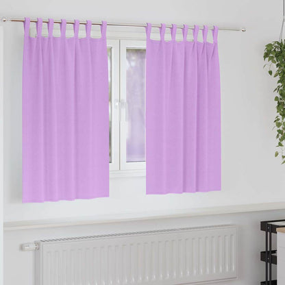 vidaXL Verdunkelungs-Vorhänge mit Ringen 2 pcs Lila 140 x 140 cm