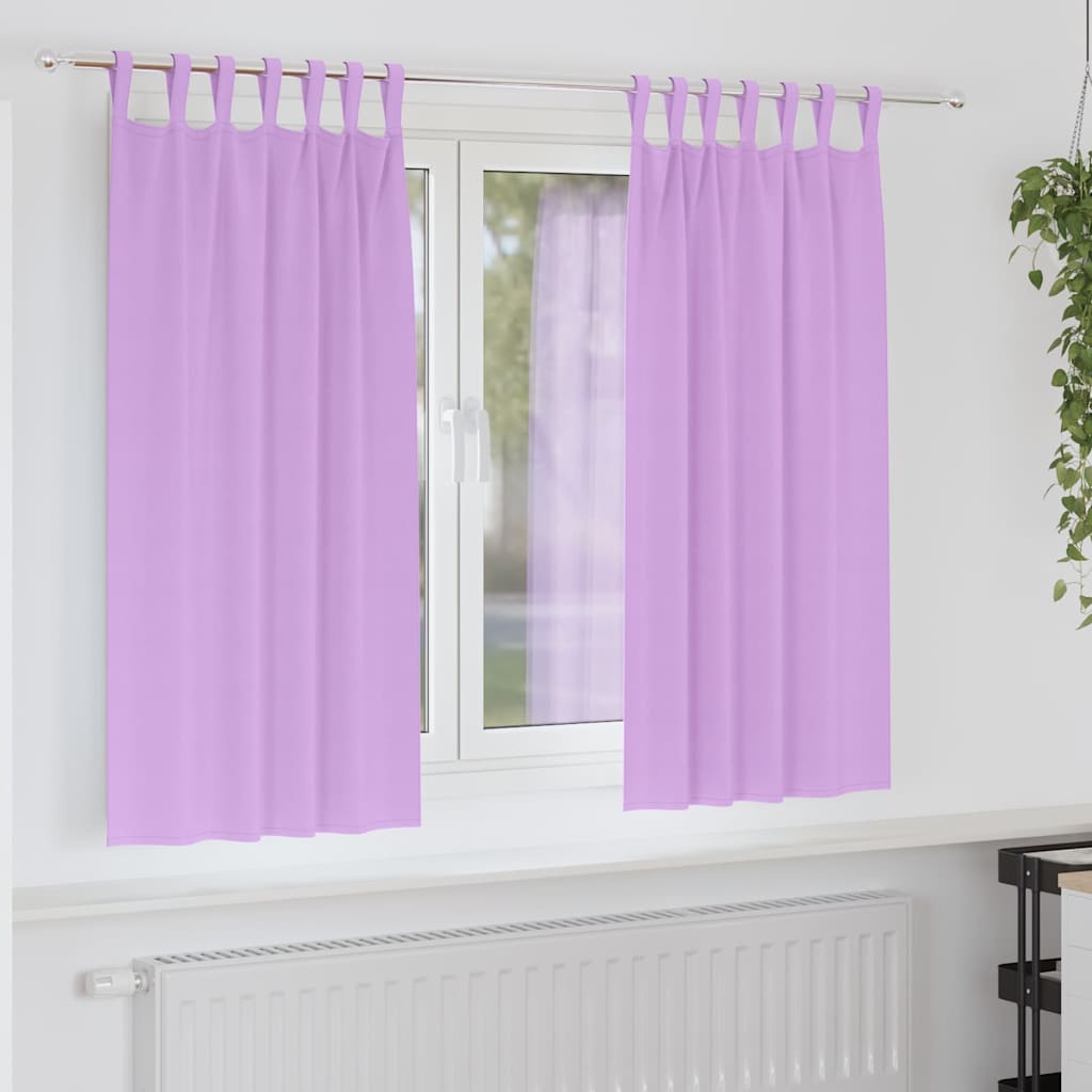 vidaXL Verdunkelungs-Vorhänge mit Ringen 2 pcs Lila 175 x 140 cm