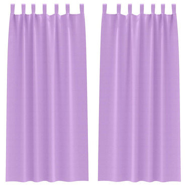 vidaXL Verdunkelungs-Vorhänge mit Ringen 2 pcs Lila 260 x 140 cm