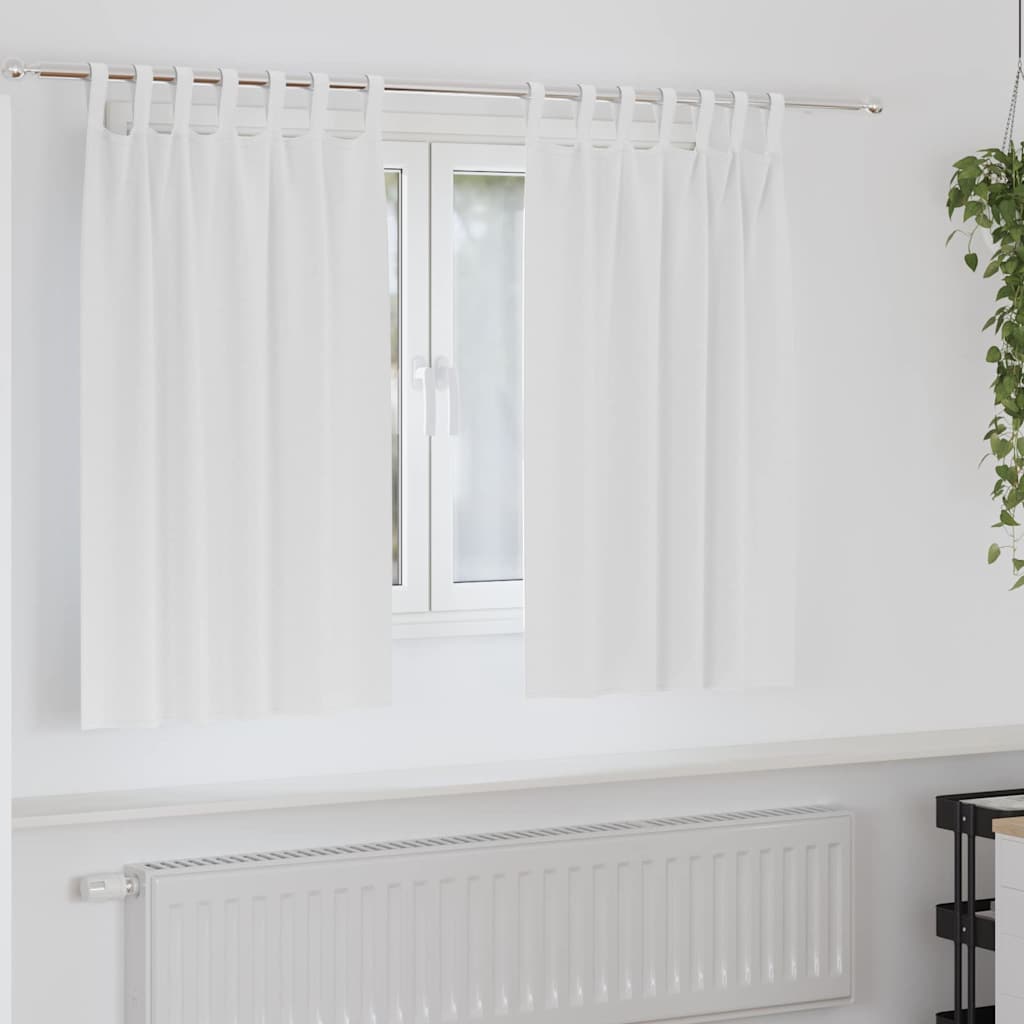vidaXL Verdunkelungs-Vorhänge mit Ringen 2 pcs Reinweiß 140 x 140 cm
