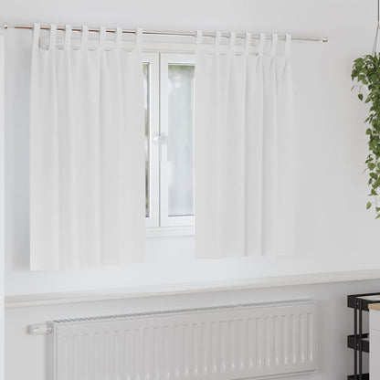 vidaXL Verdunkelungs-Vorhänge mit Ringen 2 pcs Reinweiß 140 x 140 cm
