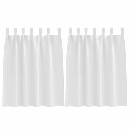 vidaXL Verdunkelungs-Vorhänge mit Ringen 2 pcs Reinweiß 140 x 140 cm
