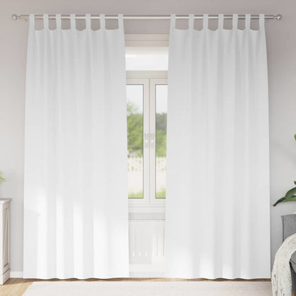vidaXL Verdunkelungs-Vorhänge mit Ringen 2 pcs Reinweiß 225 x 140 cm