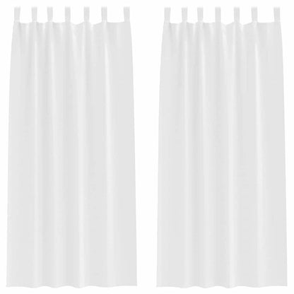 vidaXL Verdunkelungs-Vorhänge mit Ringen 2 pcs Reinweiß 225 x 140 cm