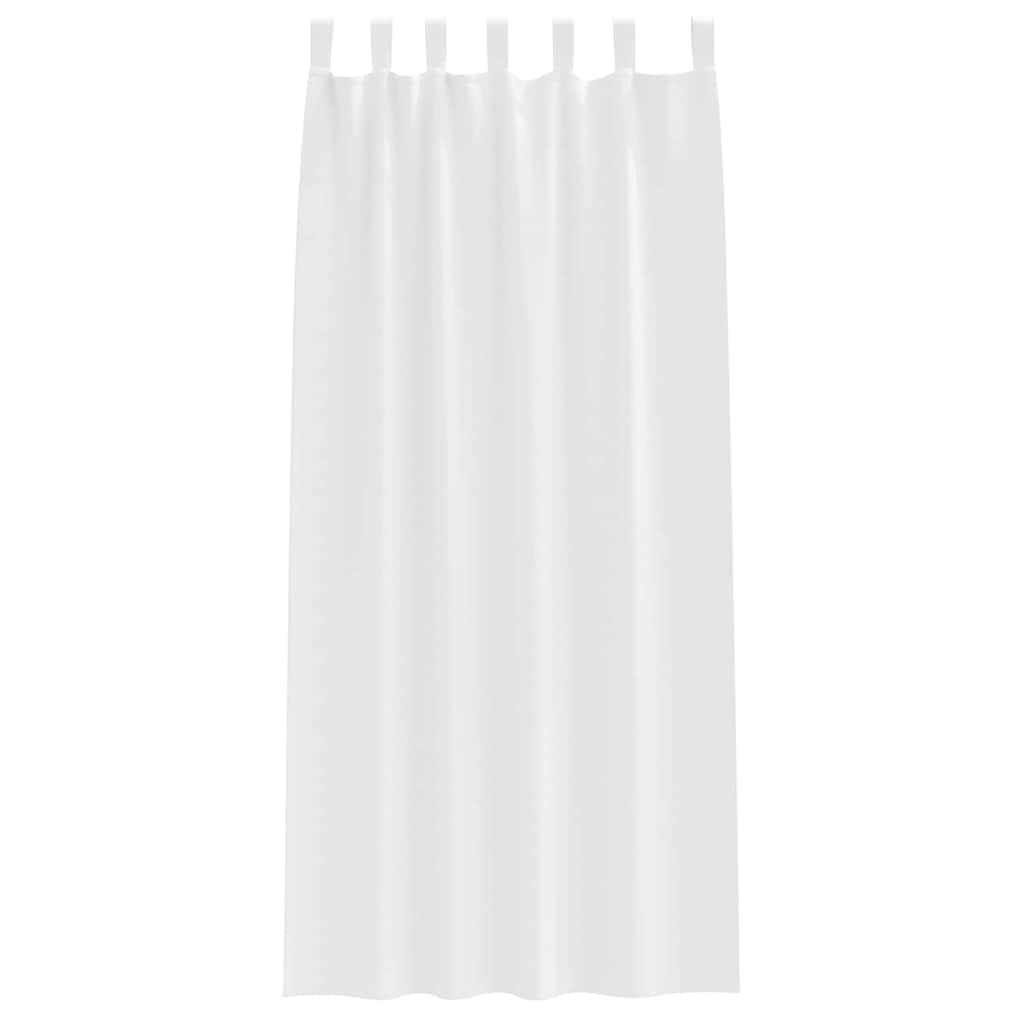vidaXL Verdunkelungs-Vorhänge mit Ringen 2 pcs Reinweiß 225 x 140 cm