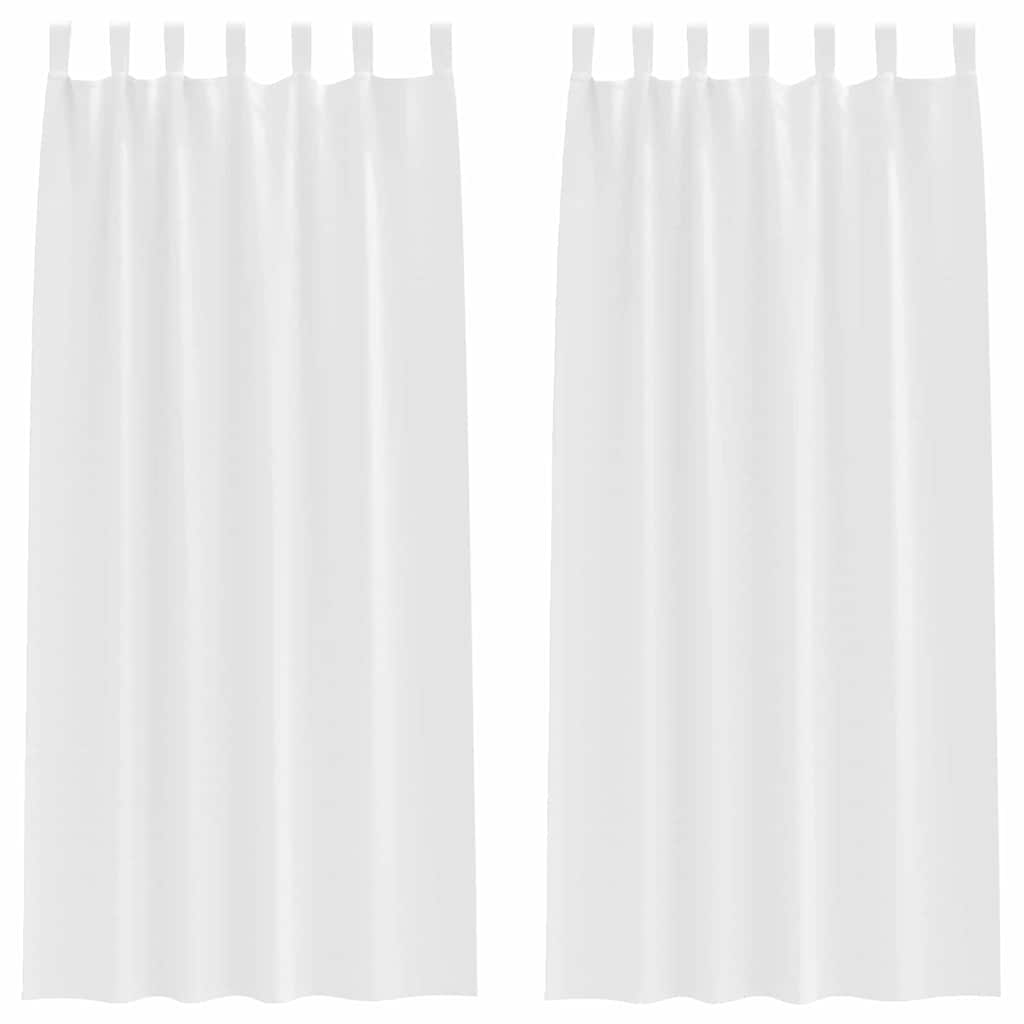 Verdunkelungs-Vorhänge mit Ringen 2 pcs Reinweiß 245 x 140 cm