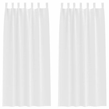 vidaXL Verdunkelungs-Vorhänge mit Ringen 2 pcs Reinweiß 260 x 140 cm