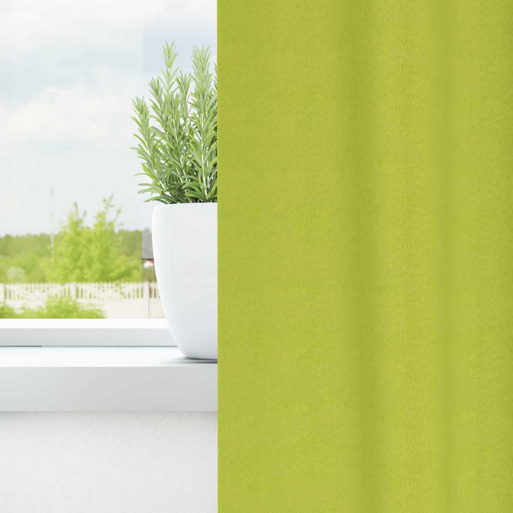 vidaXL Verdunkelungs-Vorhänge mit Ringen 2 pcs Grün 245 x 140 cm
