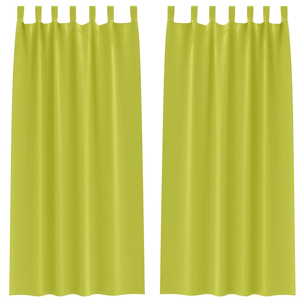 vidaXL Verdunkelungs-Vorhänge mit Ringen 2 pcs Grün 245 x 140 cm