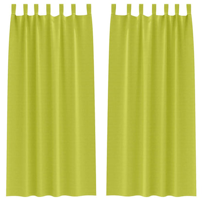 vidaXL Verdunkelungs-Vorhänge mit Ringen 2 pcs Grün 245 x 140 cm