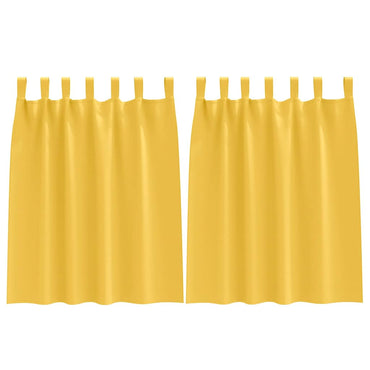 vidaXL Verdunkelungs-Vorhänge mit Ringen 2 pcs Senfgelb 140 x 140 cm
