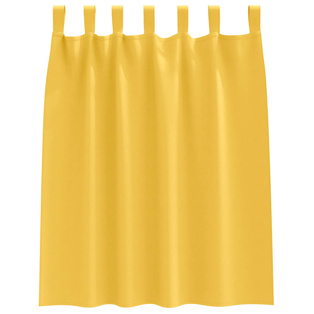 vidaXL Verdunkelungs-Vorhänge mit Ringen 2 pcs Senfgelb 140 x 140 cm