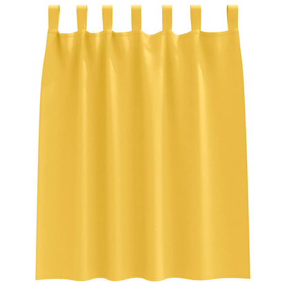 vidaXL Verdunkelungs-Vorhänge mit Ringen 2 pcs Senfgelb 140 x 140 cm