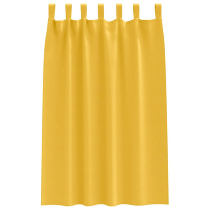 vidaXL Verdunkelungs-Vorhänge mit Ringen 2 pcs Senfgelb 175 x 140 cm
