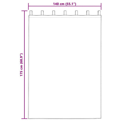 vidaXL Verdunkelungs-Vorhänge mit Ringen 2 pcs Senfgelb 175 x 140 cm