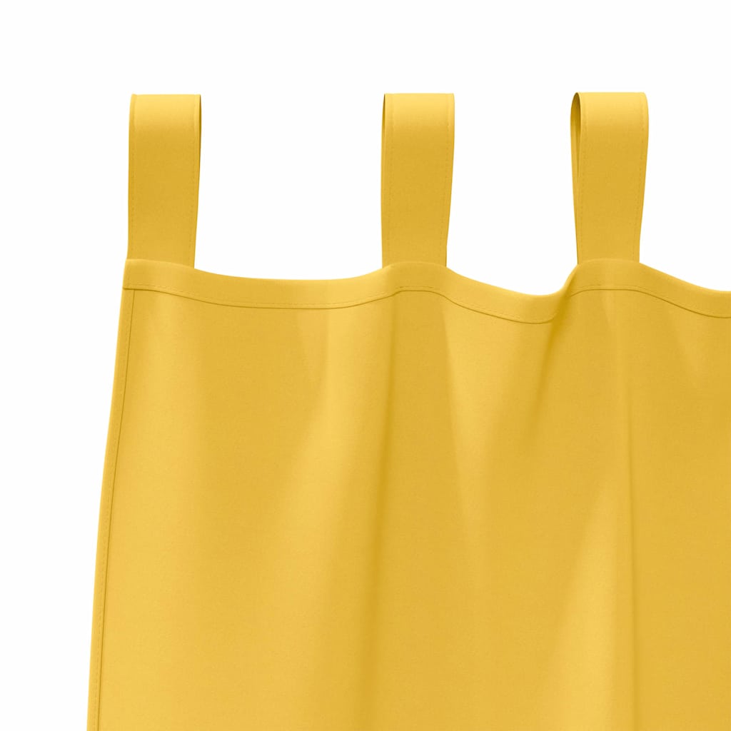 vidaXL Verdunkelungs-Vorhänge mit Ringen 2 pcs Senfgelb 260 x 140 cm