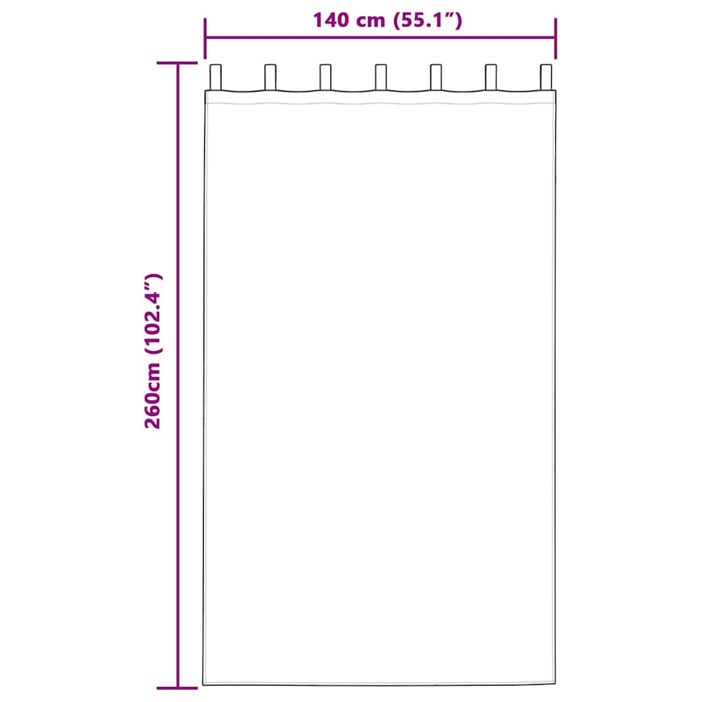 vidaXL Verdunkelungs-Vorhänge mit Ringen 2 pcs Senfgelb 260 x 140 cm