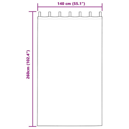 vidaXL Verdunkelungs-Vorhänge mit Ringen 2 pcs Senfgelb 260 x 140 cm