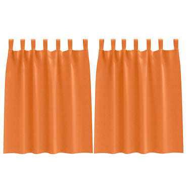 vidaXL Verdunkelungs-Vorhänge mit Ringen 2 pcs Helles Orange