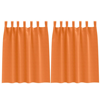 vidaXL Verdunkelungs-Vorhänge mit Ringen 2 pcs Helles Orange