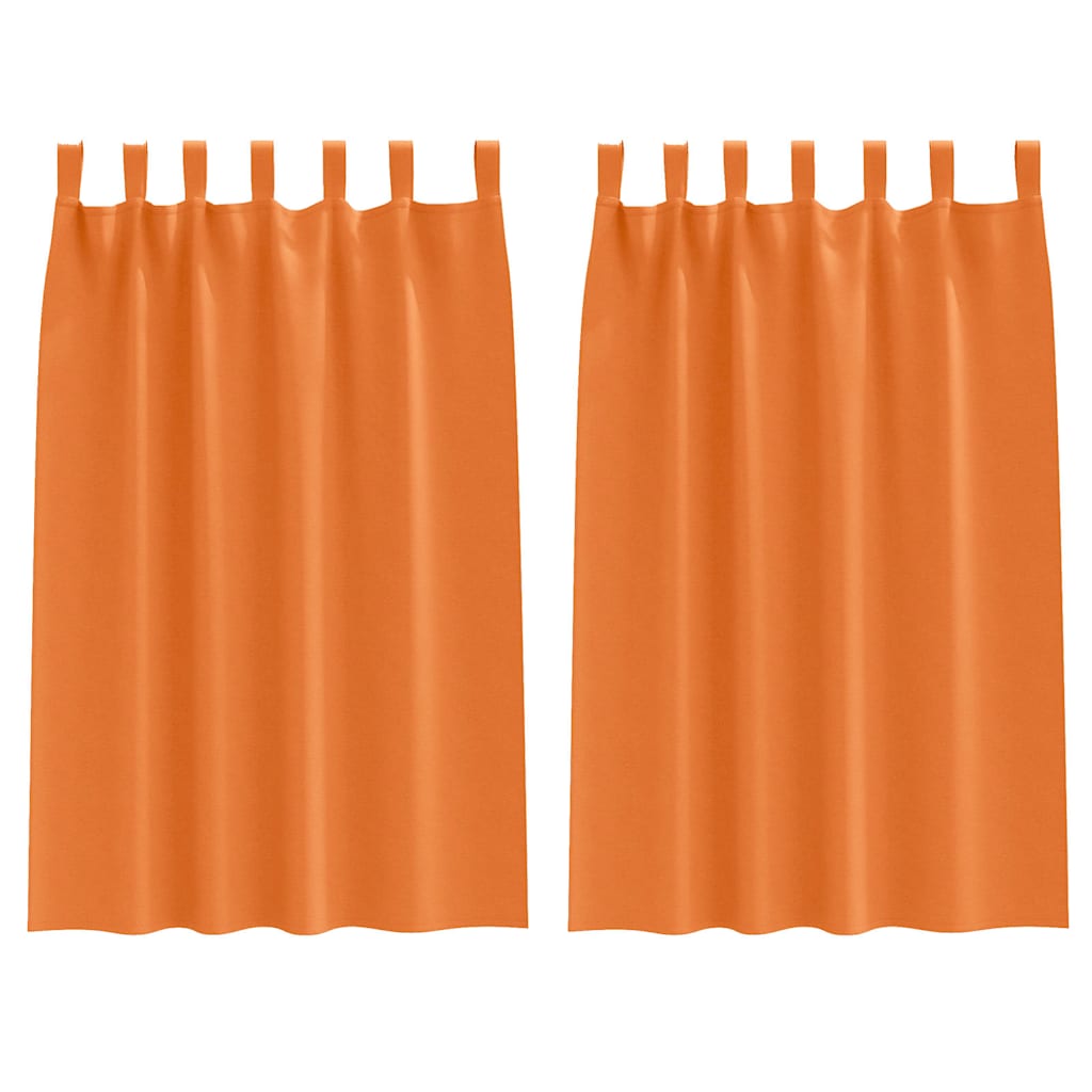 vidaXL Verdunkelungs-Vorhänge mit Ringen 2 pcs Helles Orange
