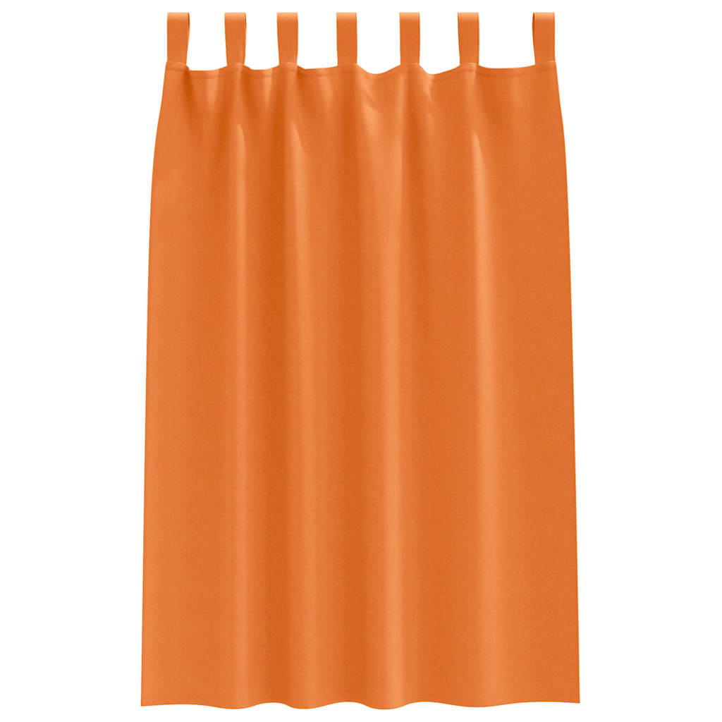 vidaXL Verdunkelungs-Vorhänge mit Ringen 2 pcs Helles Orange