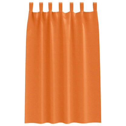 vidaXL Verdunkelungs-Vorhänge mit Ringen 2 pcs Helles Orange