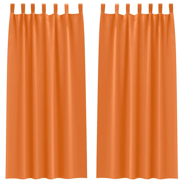 vidaXL Verdunkelungs-Vorhänge mit Ringen 2 pcs Helles Orange