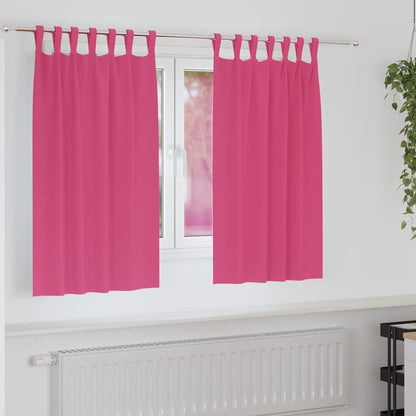 Verdunkelungs-Vorhänge mit Ringen 2 pcs Helles Pink