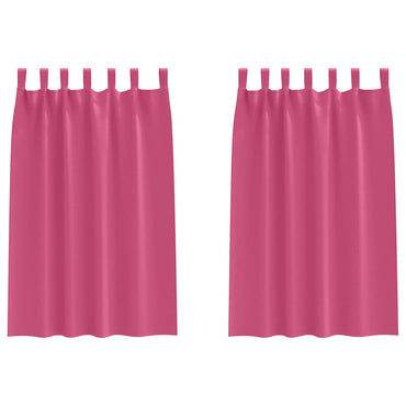 vidaXL Verdunkelungs-Vorhänge mit Ringen 2 pcs Helles Pink