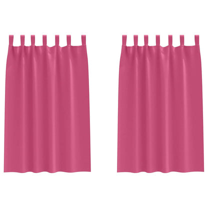 Verdunkelungs-Vorhänge mit Ringen 2 pcs Helles Pink