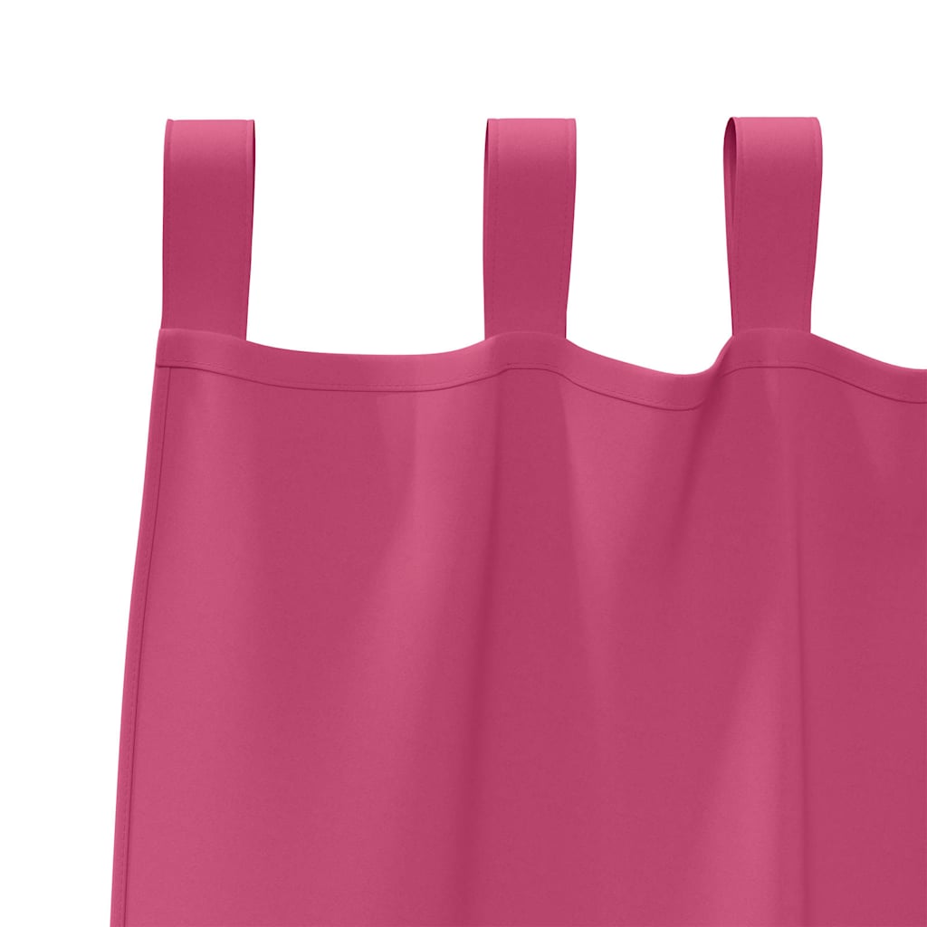 vidaXL Verdunkelungs-Vorhänge mit Ringen 2 pcs Helles Pink