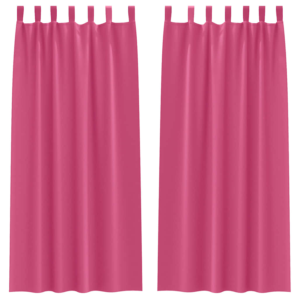 vidaXL Verdunkelungs-Vorhänge mit Ringen 2 pcs Helles Pink