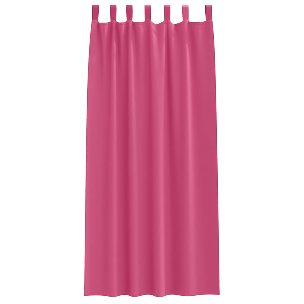 vidaXL Verdunkelungs-Vorhänge mit Ringen 2 pcs Helles Pink