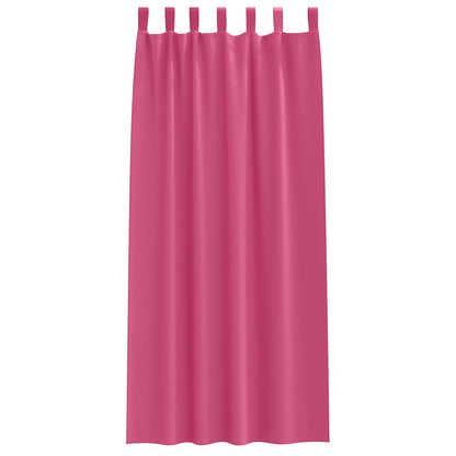 vidaXL Verdunkelungs-Vorhänge mit Ringen 2 pcs Helles Pink