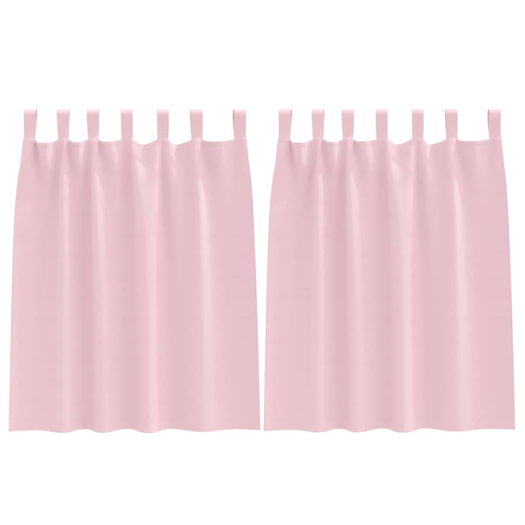 vidaXL Verdunkelungs-Vorhänge mit Ringen 2 pcs Babyrosa 140 x 140 cm