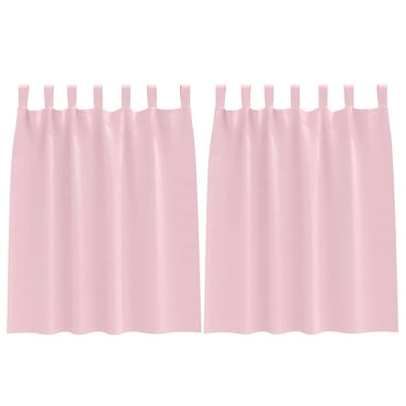 vidaXL Verdunkelungs-Vorhänge mit Ringen 2 pcs Babyrosa 140 x 140 cm