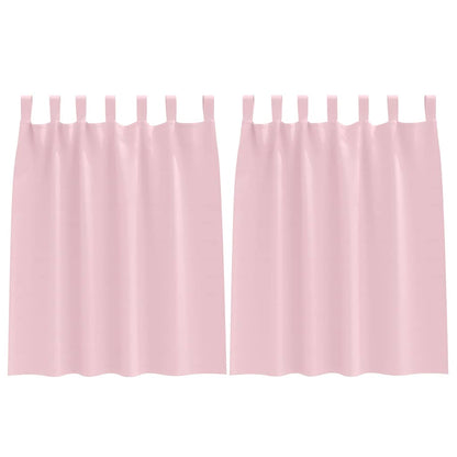vidaXL Verdunkelungs-Vorhänge mit Ringen 2 pcs Babyrosa 140 x 140 cm