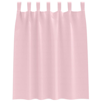vidaXL Verdunkelungs-Vorhänge mit Ringen 2 pcs Babyrosa 140 x 140 cm
