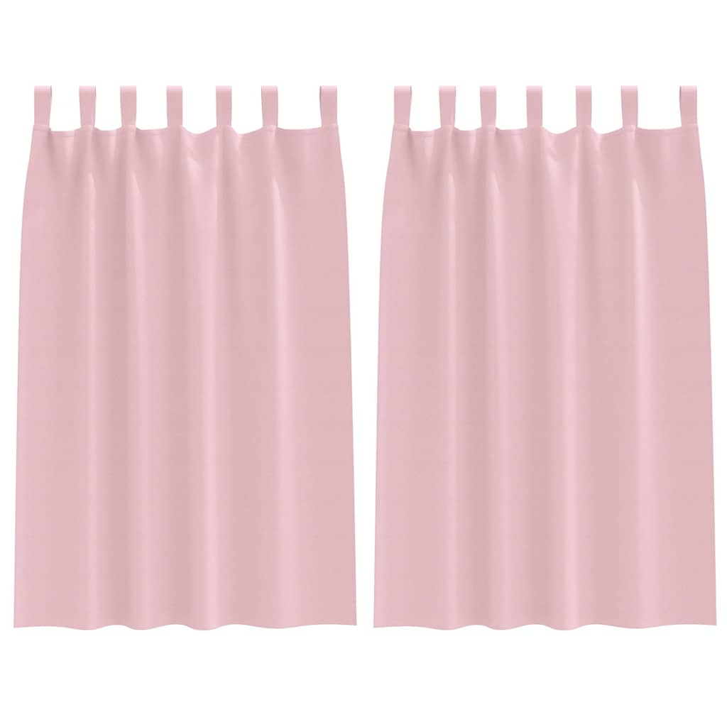 vidaXL Verdunkelungs-Vorhänge mit Ringen 2 pcs Babyrosa 175 x 140 cm
