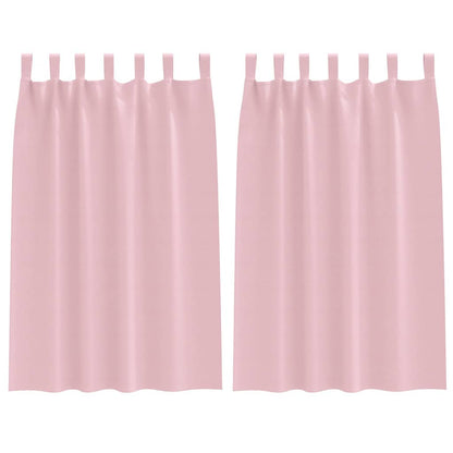 vidaXL Verdunkelungs-Vorhänge mit Ringen 2 pcs Babyrosa 175 x 140 cm