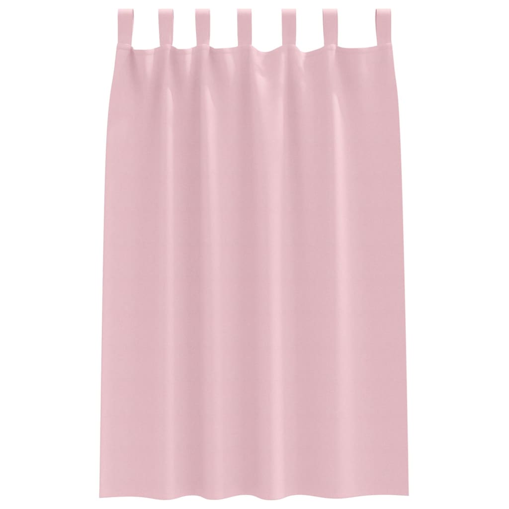 vidaXL Verdunkelungs-Vorhänge mit Ringen 2 pcs Babyrosa 175 x 140 cm