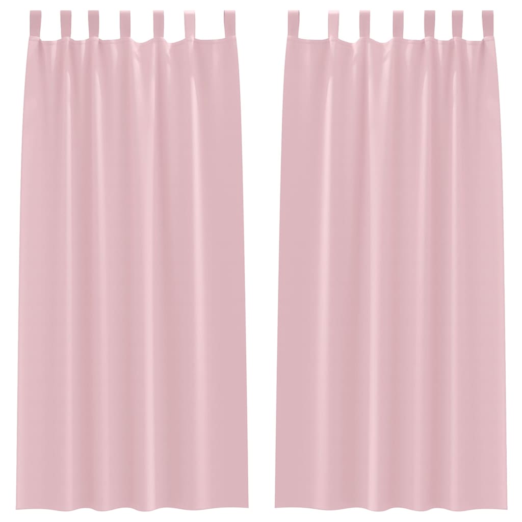 vidaXL Verdunkelungs-Vorhänge mit Ringen 2 pcs Babyrosa 225 x 140 cm