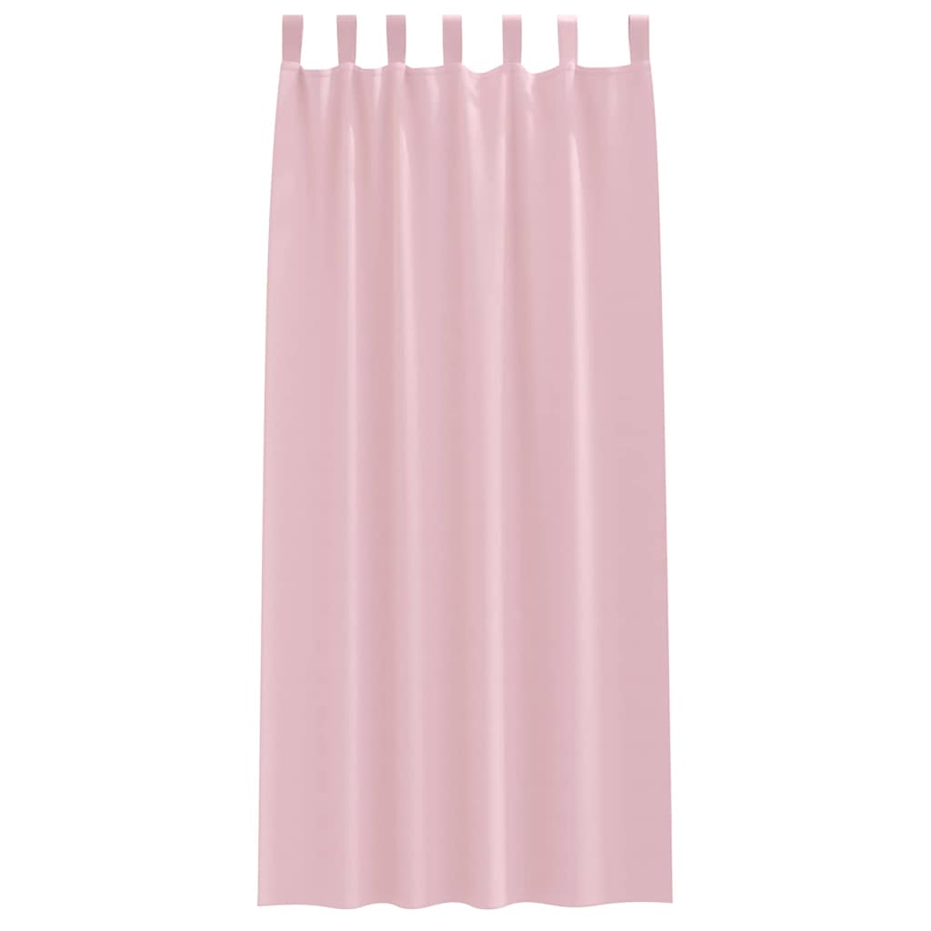 vidaXL Verdunkelungs-Vorhänge mit Ringen 2 pcs Babyrosa 245 x 140 cm