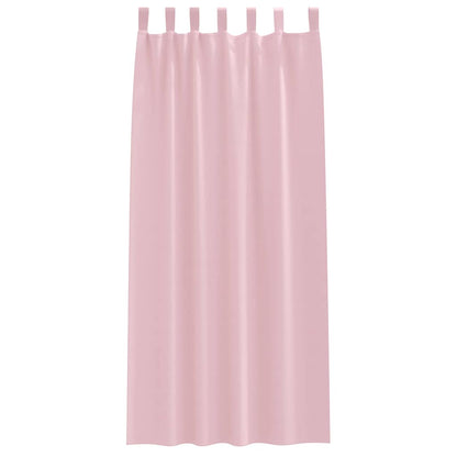 vidaXL Verdunkelungs-Vorhänge mit Ringen 2 pcs Babyrosa 245 x 140 cm