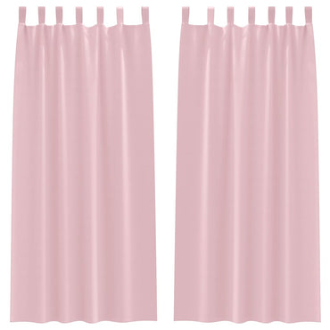 vidaXL Verdunkelungs-Vorhänge mit Ringen 2 pcs Babyrosa 260 x 140 cm