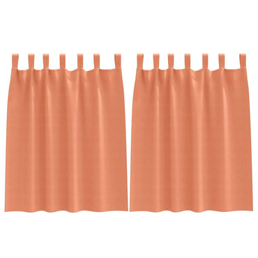 vidaXL Verdunkelungs-Vorhänge mit Ringen 2 pcs Terrakotta 140 x 140 cm