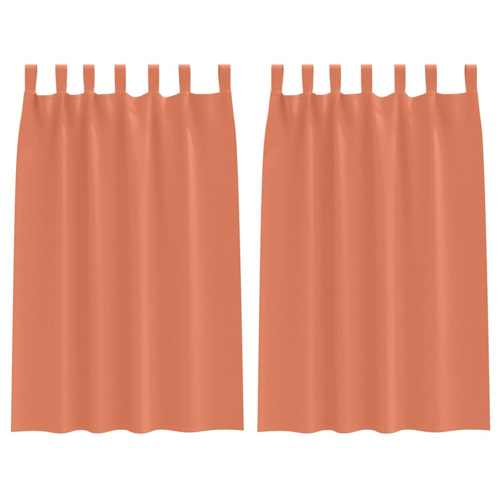 vidaXL Verdunkelungs-Vorhänge mit Ringen 2 pcs Terrakotta 175 x 140 cm