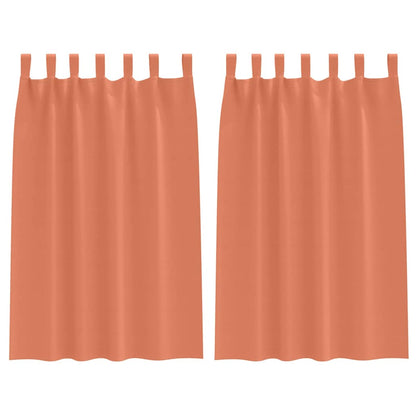 vidaXL Verdunkelungs-Vorhänge mit Ringen 2 pcs Terrakotta 175 x 140 cm