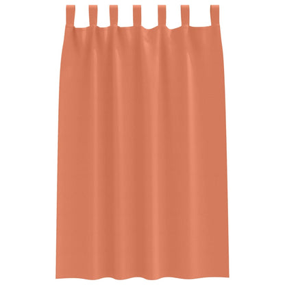 vidaXL Verdunkelungs-Vorhänge mit Ringen 2 pcs Terrakotta 175 x 140 cm